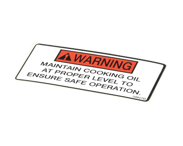 Henny Penny 34917 Label-Oil Level Warning (HEN34917)