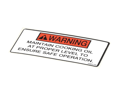 Henny Penny 34917 Label-Oil Level Warning (HEN34917)