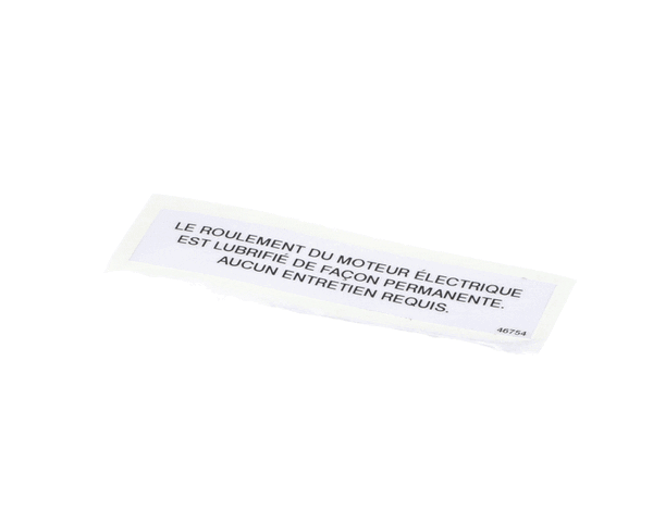 Henny Penny 46754 Label-Elec.Mtr French (HEN46754)