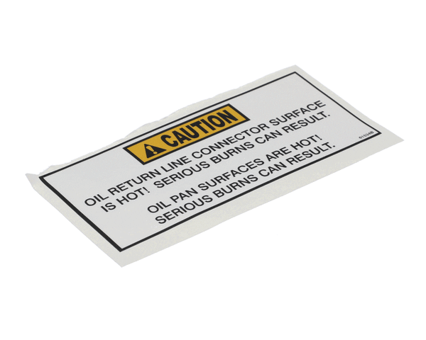 Henny Penny 61534 Label-Caution Oil Return Line (HEN61534)