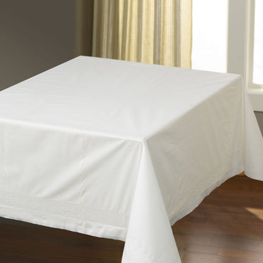 Hoffmaster Tissue/poly Tablecovers, 54" X 54", White, 50/carton (HFM210046)