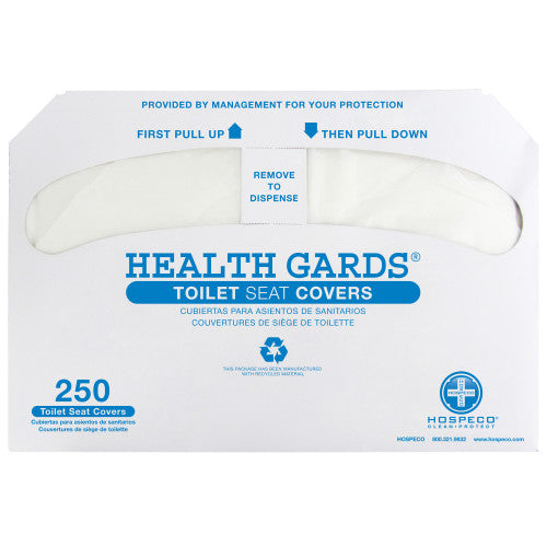 Hospeco® Health Gards® Half Fold Toilet Seat Covers, 250/Pack, 20 Packs/Case (HOSHG-5000)