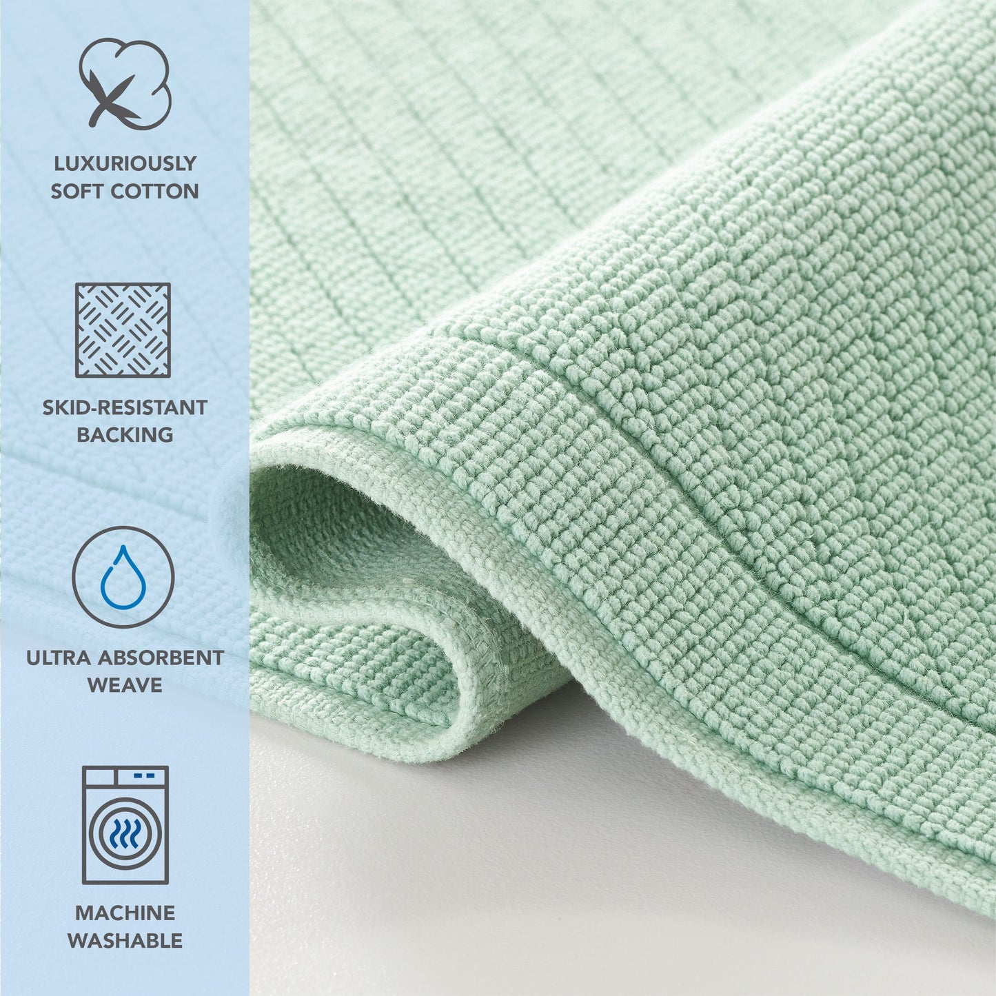 Arkwright Home® Host & Home Cotton Bath Mat 24x36 Silt Green, 4/Case (HH-BM-2436-GR)
