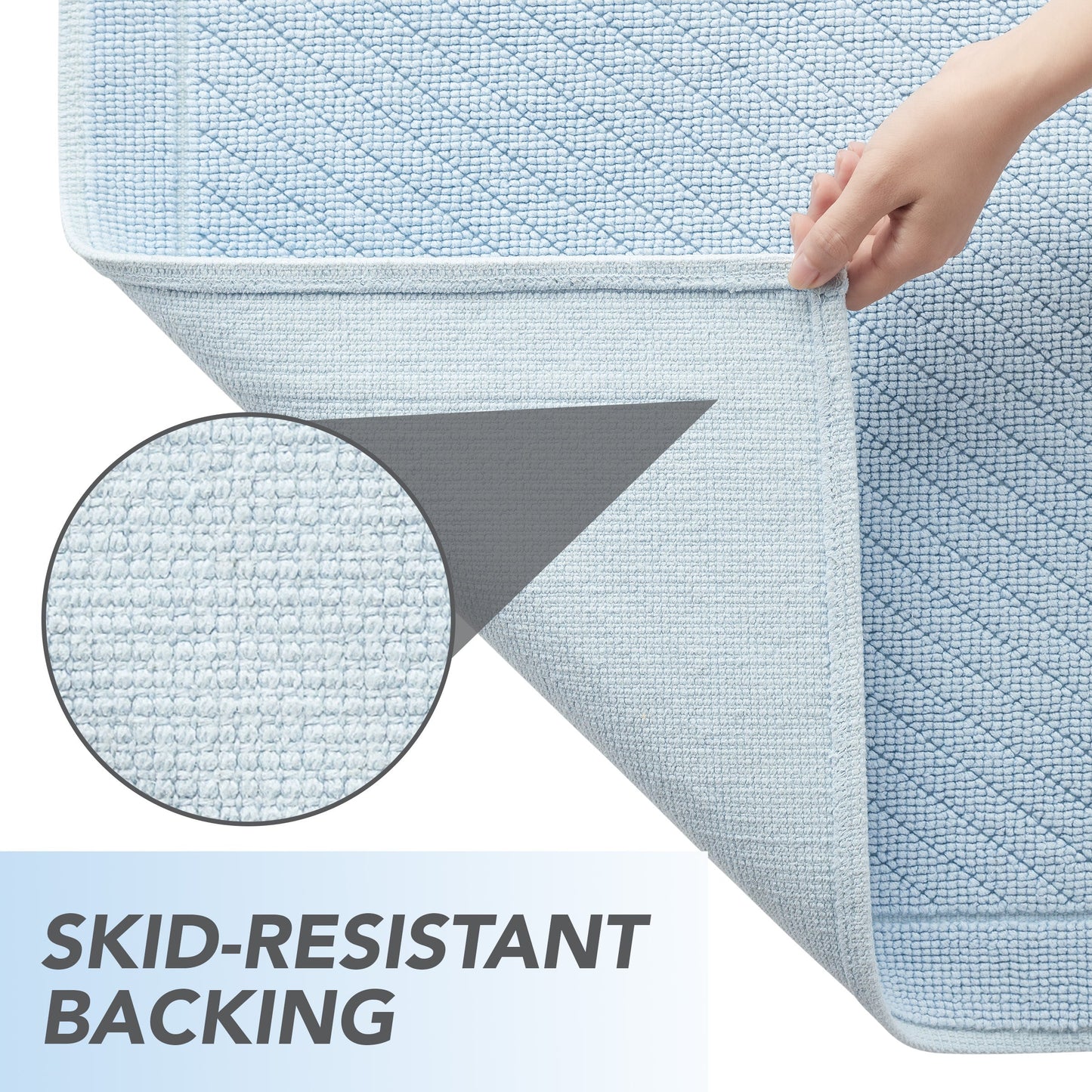 Arkwright Home® Host & Home Cotton Bath Mat 17x24 Light Blue, 4/Case (HH-BM-1724-LB)