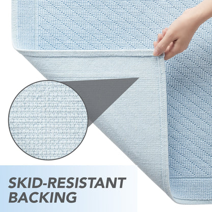 Arkwright Home® Host & Home Cotton Bath Mat 17x24 Light Blue, 4/Case (HH-BM-1724-LB)