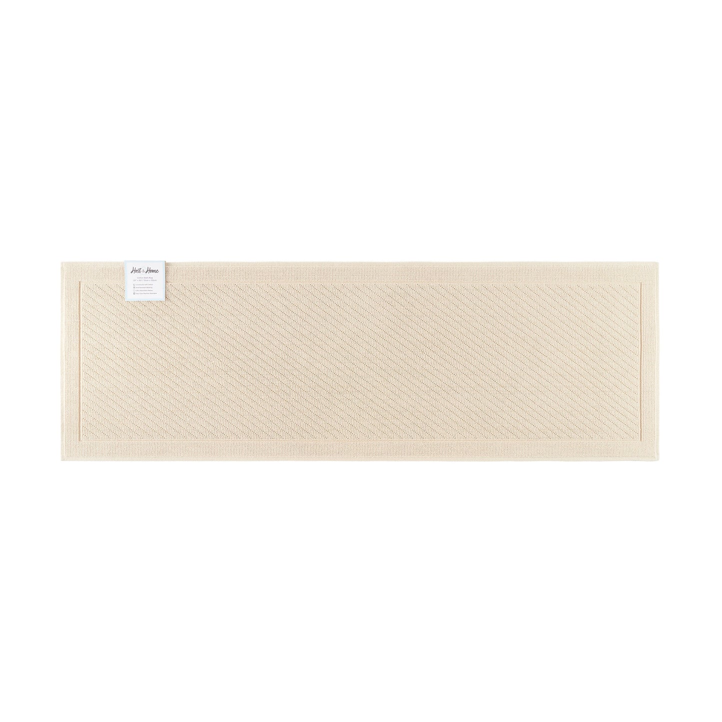 Arkwright Home® Host & Home Cotton Bath Mat 20x60 Almond Milk, 4/Case (HH-BM-2060-BG)