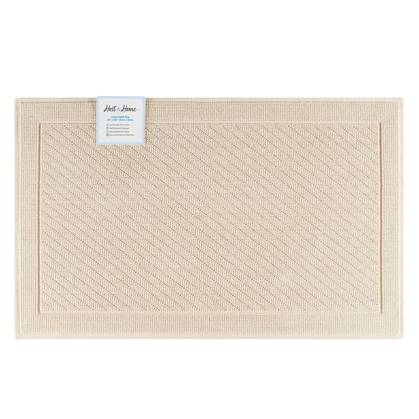 Arkwright Home® Host & Home Cotton Bath Mat 24x36 Almond Milk, 4/Case (HH-BM-2436-BG)