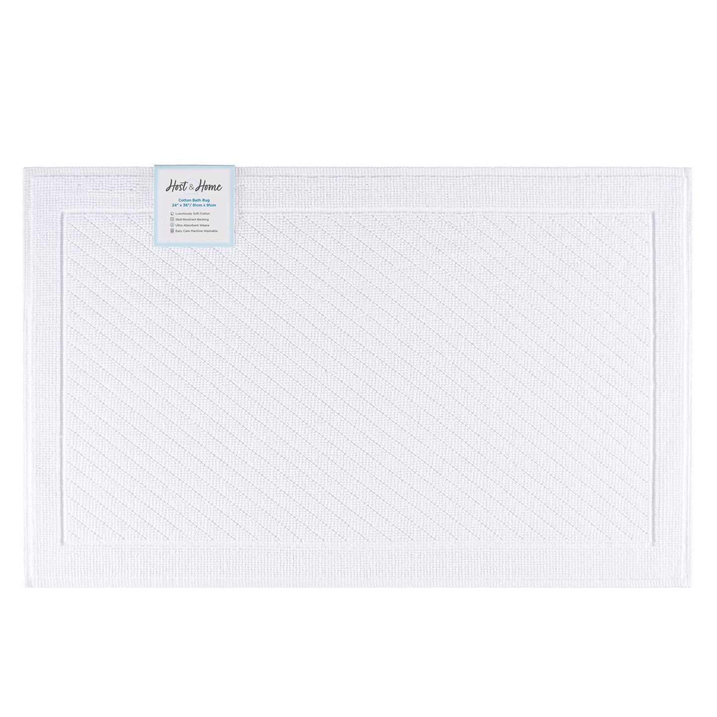 Arkwright Home® Host & Home Cotton Bath Mat 24x36 White, 4/Case (HH-BM-2436-WH)