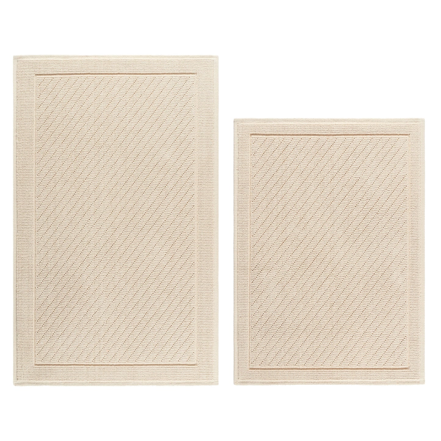 Arkwright Home® Host & Home Cotton 2pc Bath Mat Set 17x24/20x32, Almond Milk, 4/Case Sets (HH-BM-2PK-BG)
