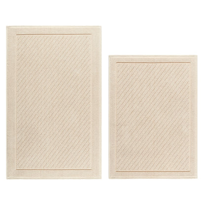 Arkwright Home® Host & Home Cotton 2pc Bath Mat Set 17x24/20x32, Almond Milk, 4/Case Sets (HH-BM-2PK-BG)
