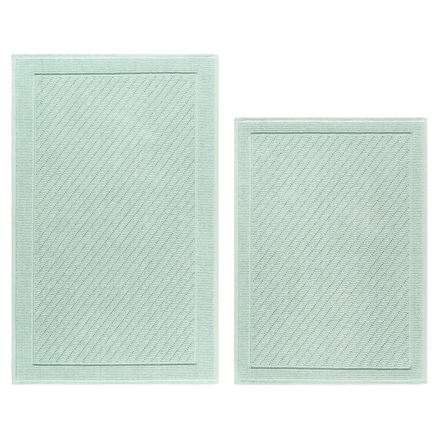 Arkwright Home® Host & Home Cotton 2pc Bath Mat Set 17x24/20x32, Silt Green, 4/Case Sets (HH-BM-2PK-GR)