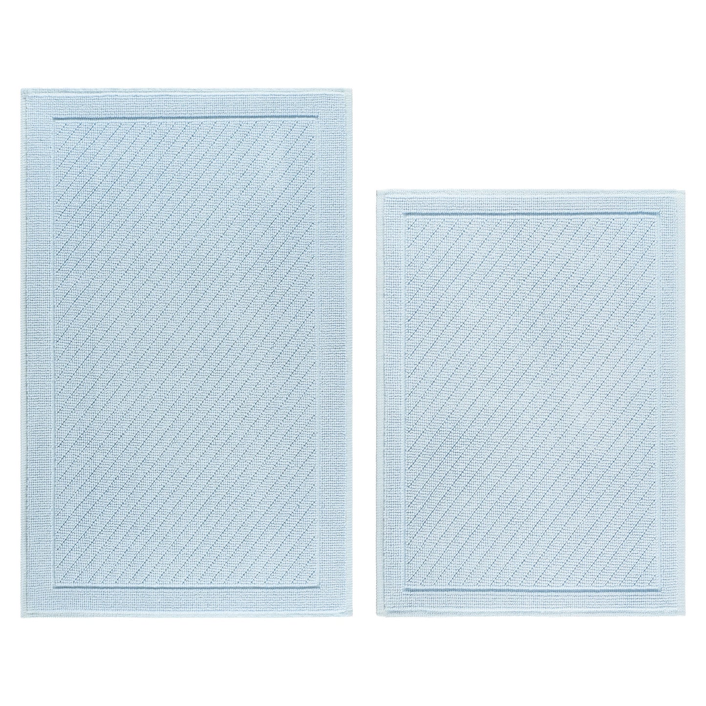 Arkwright Home® Host & Home Cotton 2pc Bath Mat Set 17x24/20x32, Light Blue, 4/Case Sets (HH-BM-2PK-LB)