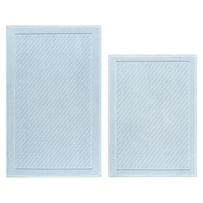 Arkwright Home® Host & Home Cotton 2pc Bath Mat Set 17x24/20x32, Light Blue, 4/Case Sets (HH-BM-2PK-LB)