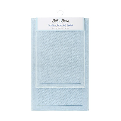 Arkwright Home® Host & Home Cotton 2pc Bath Mat Set 17x24/20x32, Light Blue, 4/Case Sets (HH-BM-2PK-LB)