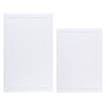 Arkwright Home® Host & Home Cotton 2pc Bath Mat Set 17x24/20x32, White, 4/Case Sets (HH-BM-2PK-WH)