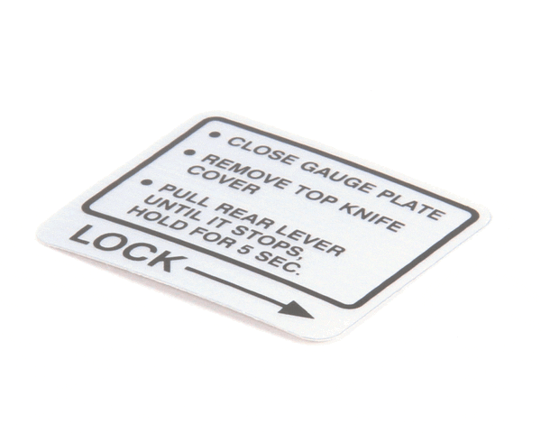 Hobart 00-437239 Label,Instruction (HOB00-437239)
