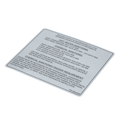 Hobart 00-936432 Label,Instruction,Sanitize (HOB00-936432)