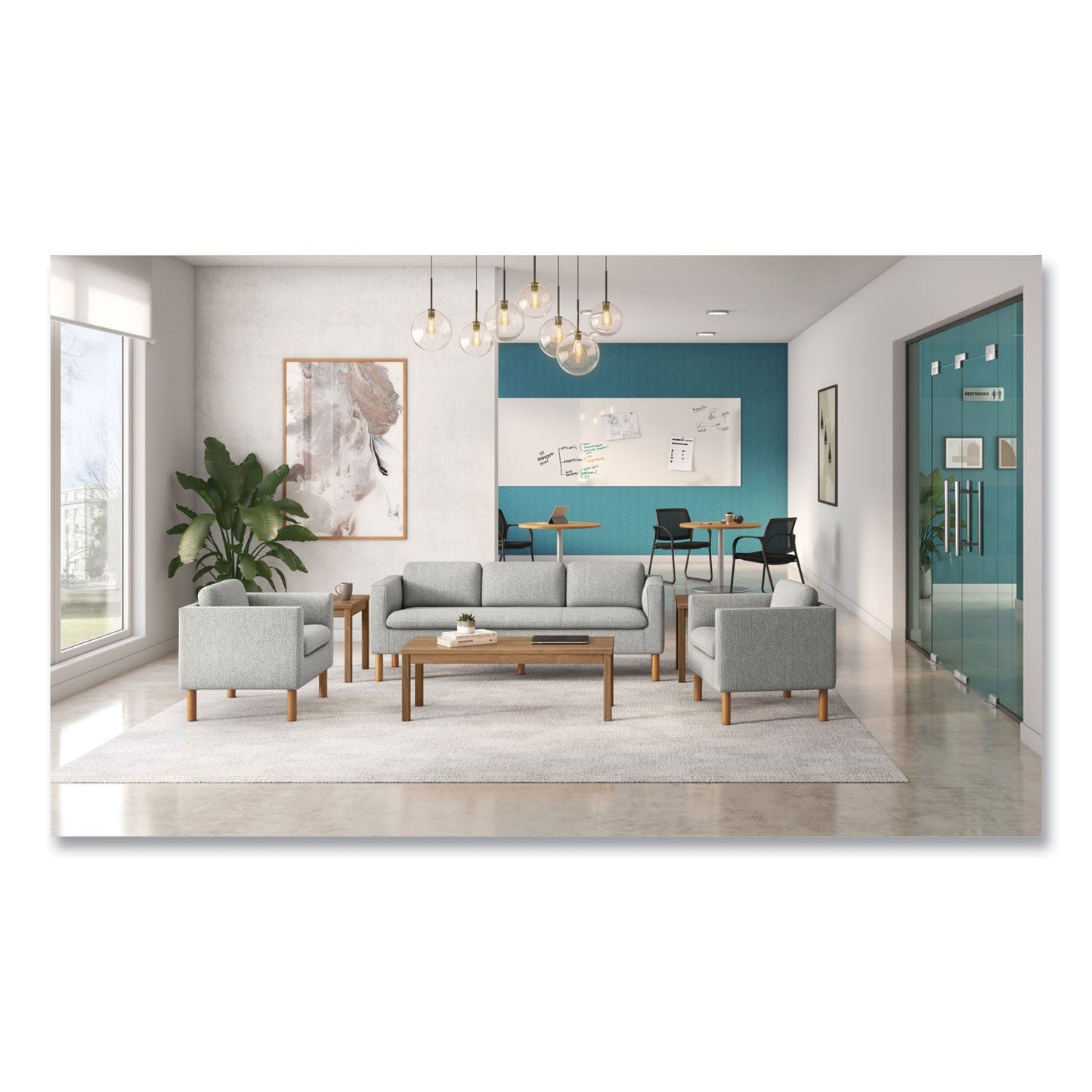 HON 80000 Series Laminate Occasional Coffee Table, Rectangular, 48w x 20d x 16h, Pinnacle (HON80191PINC)