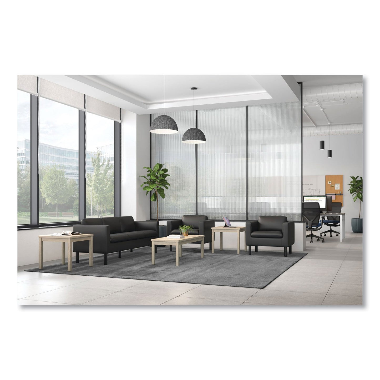 HON 80000 Series Laminate Occasional Corner Table, 24d x 24w x 20h, Kingswood Walnut (HON80192LKI1)