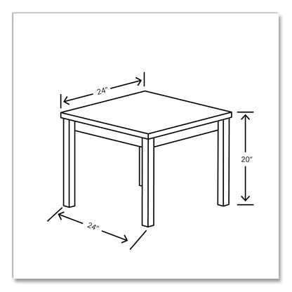 HON 80000 Series Laminate Occasional Corner Table, 24d x 24w x 20h, Kingswood Walnut (HON80192LKI1)