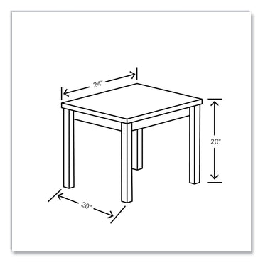 HON 80000 Laminate Occasional End Table, Rectangular, 24w x 20d x 20h, Kingswood Walnut (HON80193LKI1)