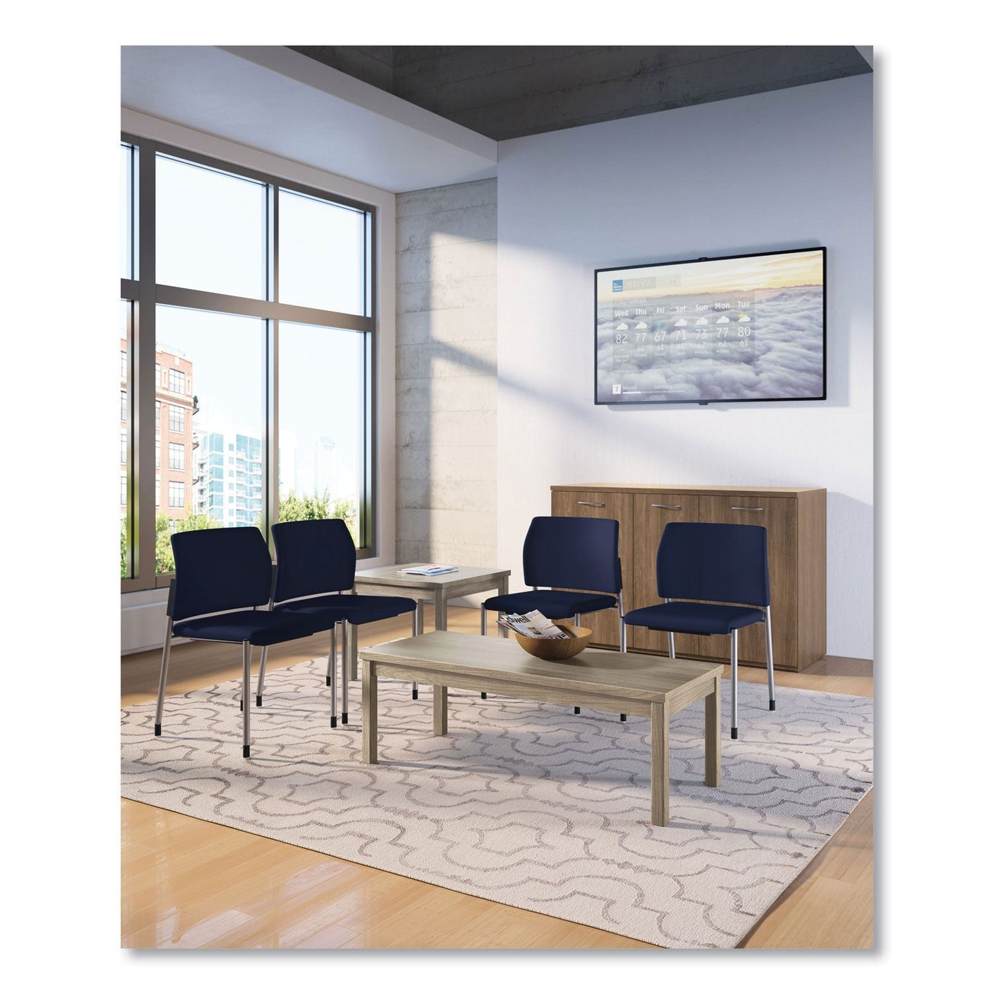 HON 80000 Laminate Occasional End Table, Rectangular, 24w x 20d x 20h, Kingswood Walnut (HON80193LKI1)