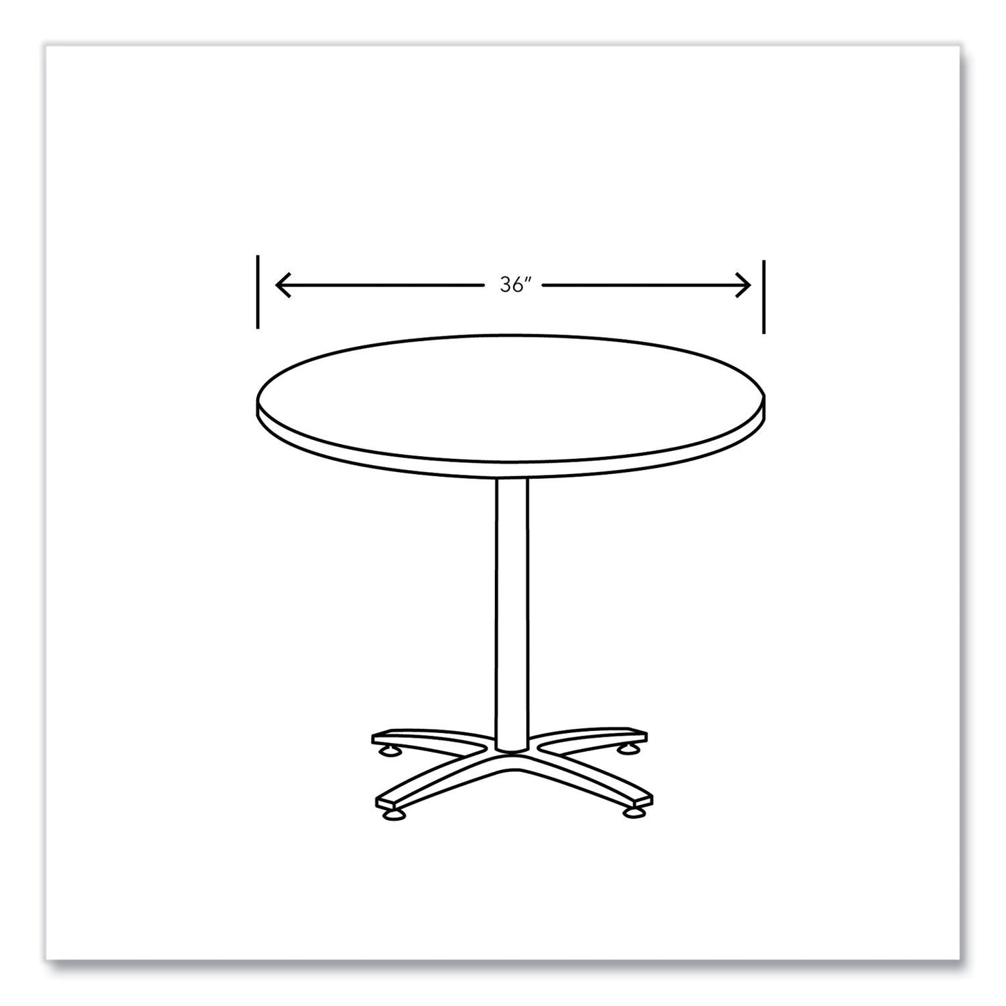 HON Between Round Table Top, 36" Diameter, Silver Mesh (HONBTRND36NB9L)