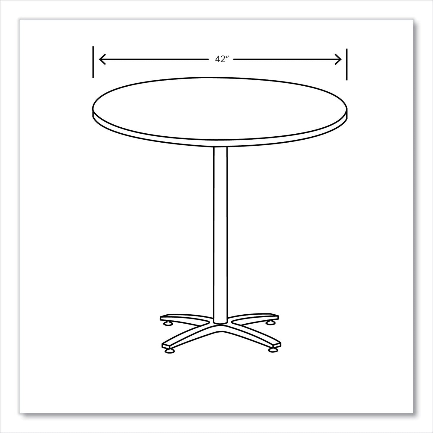 HON Between Round Table Top, 42" Diameter, Silver Mesh (HONBTRND42NB9L)