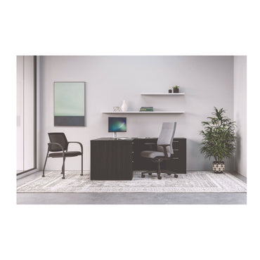 HON Mod L-Station Double Pedestal Desk Bundle, 60" x 72" x 29", Java Oak (HONL6072L2BBFJA)