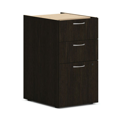 HON Mod Double Pedestal Desk Bundle, 60" x 30" x 29", Java Oak (HONLDS6030BBFJA)