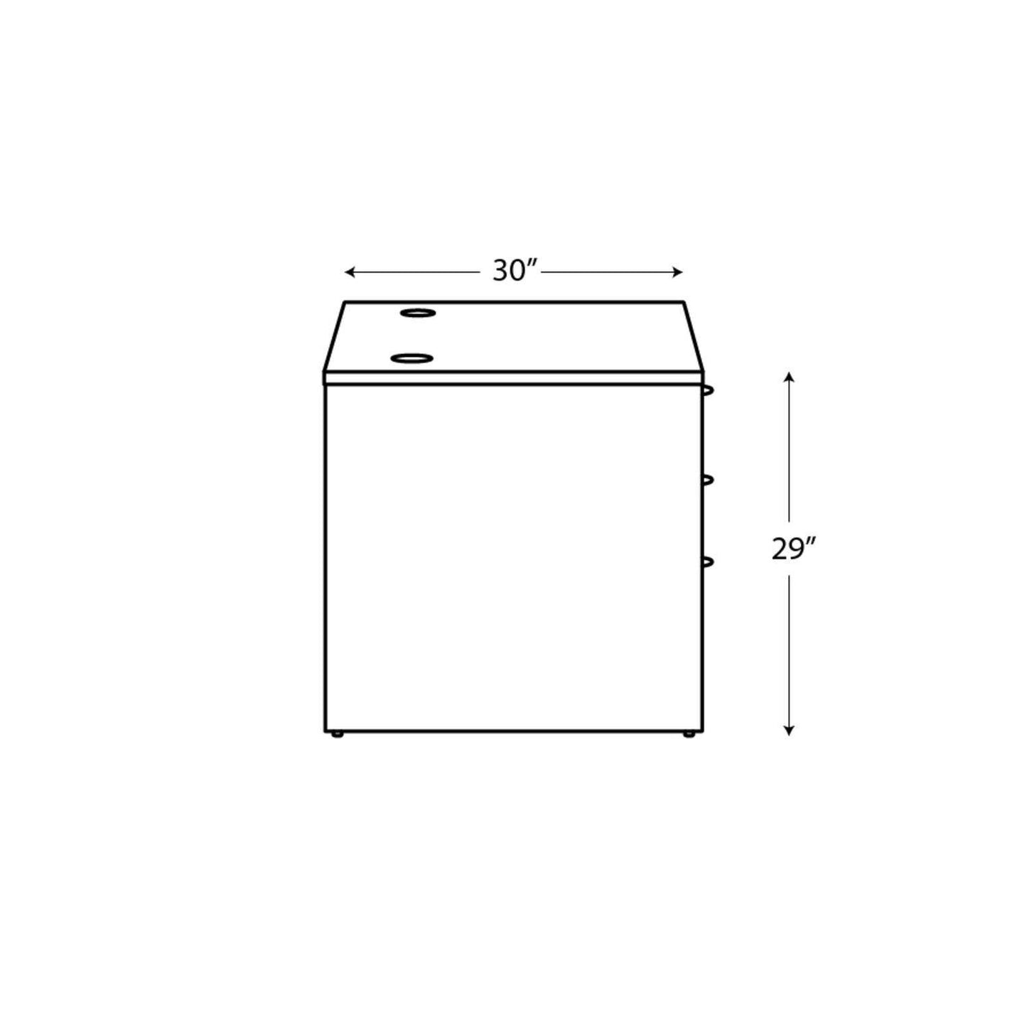 HON Mod Double Pedestal Desk Bundle, 66" x 30" x 29", Traditional Mahogany (HONLDS66PSTM1)