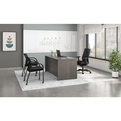 HON Mod Double Pedestal Desk Bundle, 66" x 30" x 29", Slate Teak (HONMOD002)