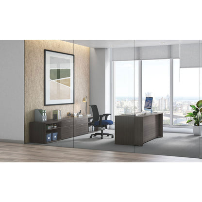 HON Mod Double Pedestal Desk Bundle, 72" x 30" x 29", Slate Teak (HONMOD007)