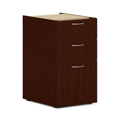 HON Mod Single Pedestal Desk Bundle, 60" x 30" x 29", Traditional Mahogany (HONMOD011)