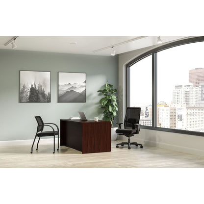 HON Mod Single Pedestal Desk Bundle, 60" x 30" x 29", Traditional Mahogany (HONMOD011)