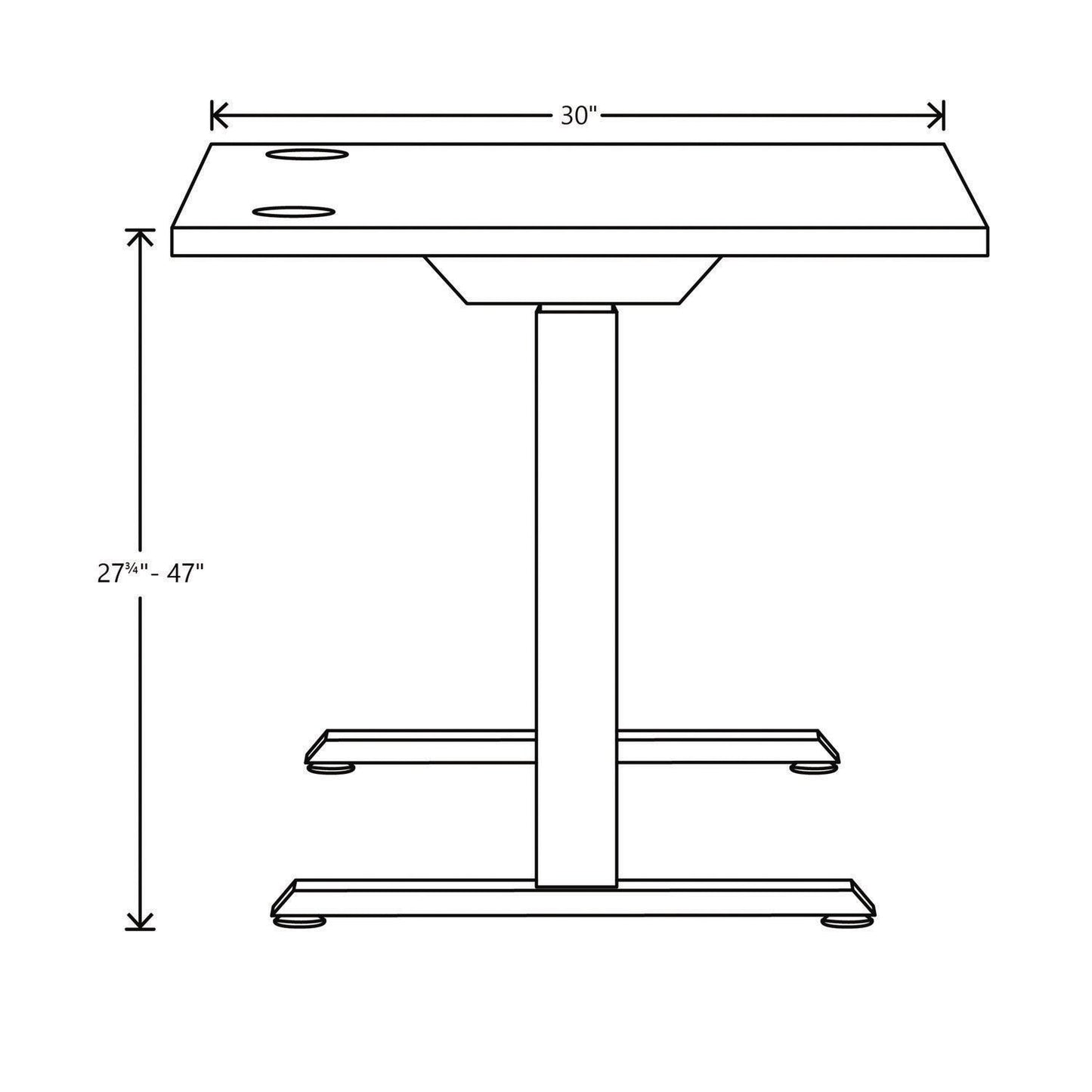 HON Mod Height Adjustable Desk Bundle, 60" x 30" x 27.5" to 47.75", Slate Teak/Silver (HONMOD051)