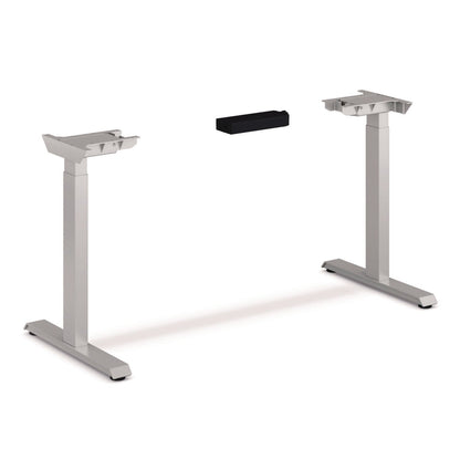 HON Mod Height Adjustable Desk Bundle, 60" x 30" x 27.5" to 47.75", Slate Teak/Silver (HONMOD051)