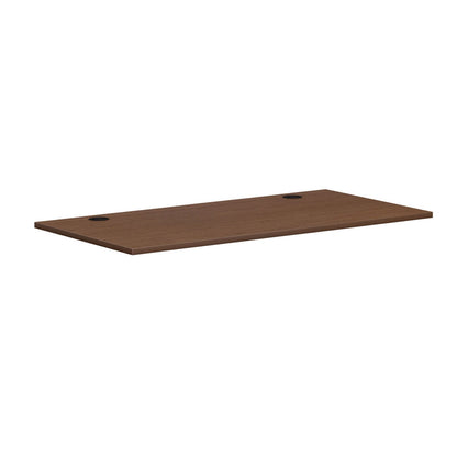 HON Mod Height Adjustable Desk Bundle, 60" x 30" x 27.5" to 47.75", Sepia Walnut/Silver (HONMOD053)