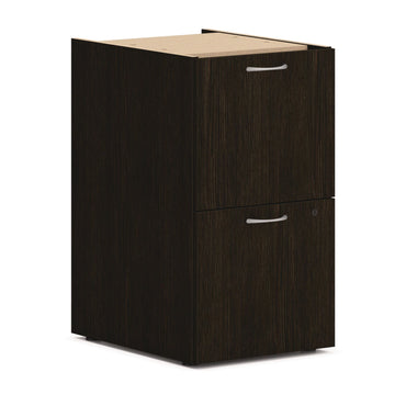 HON Mod L-Station Double Pedestal Desk Bundle, 66" x 72" x 29", Java Oak (HONMOD076)