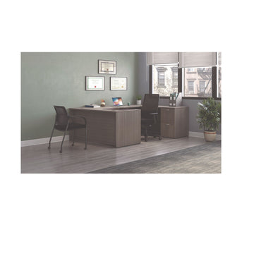 HON Mod U-Station Bundle, 66" x 96" x 29", Slate Teak (HONMOD077)
