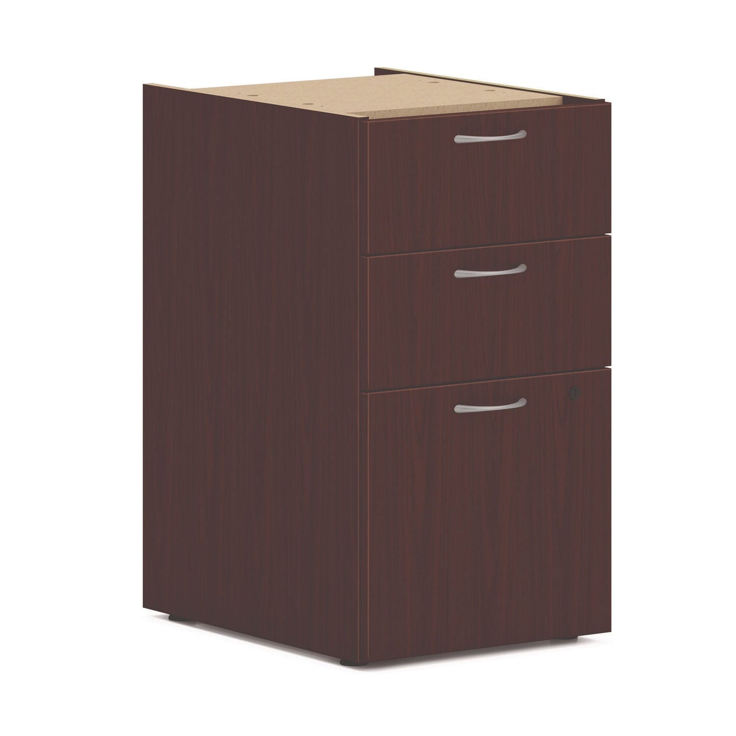 HON Mod L-Station Double Pedestal Desk Bundle, 60" x 72" x 29", Traditional Mahogany (HONMOD188)