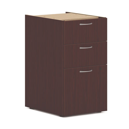 HON Mod L-Station Double Pedestal Desk Bundle, 60" x 72" x 29", Traditional Mahogany (HONMOD188)