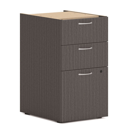 HON Mod L-Station Single Pedestal Desk Bundle, 60" x 72" x 29", Slate Teak (HONMOD192)