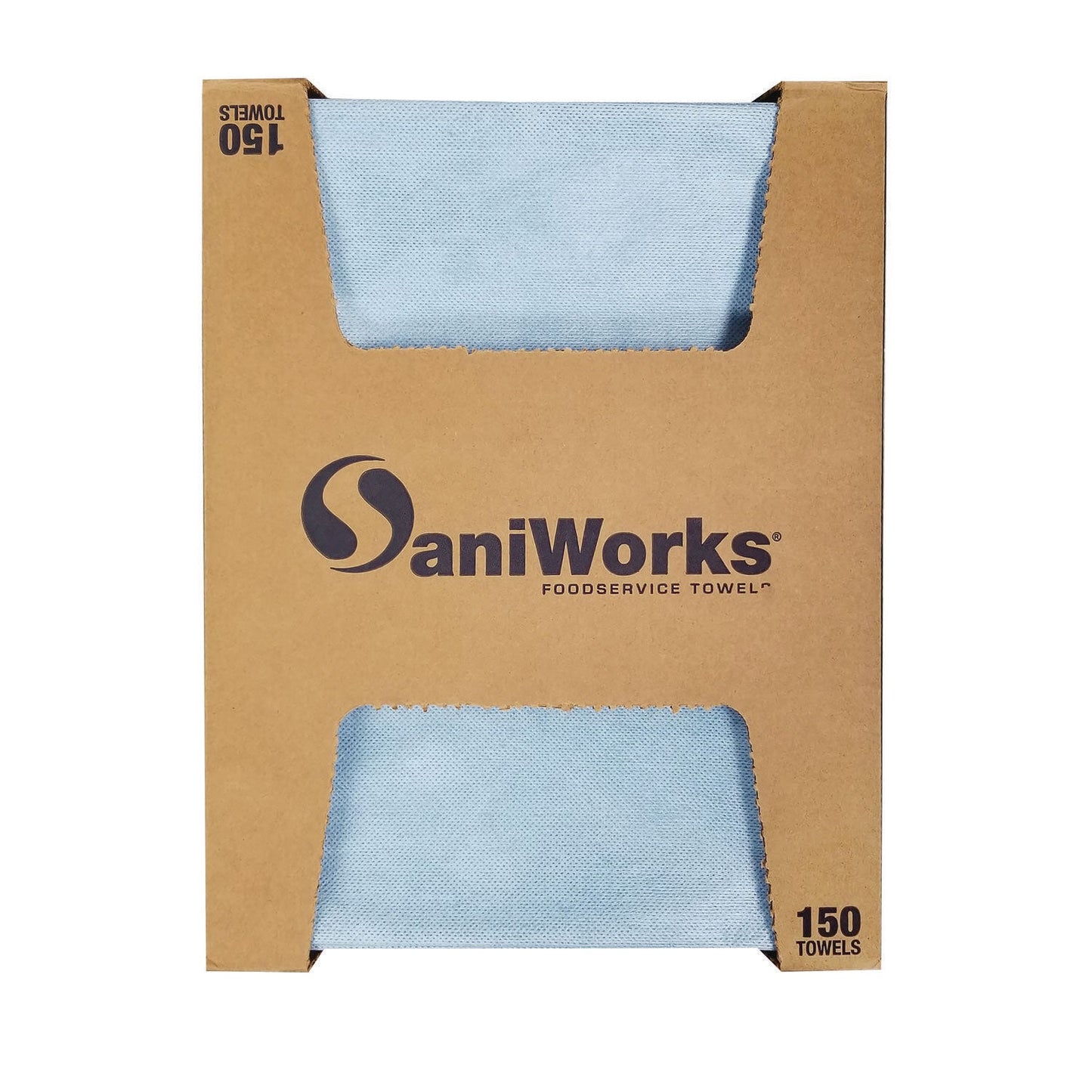 HOSPECO Deluxe Foodservice Wiper, 1-Ply, 13 x 21, Blue, 150/Carton (HOSNF310QCBA)