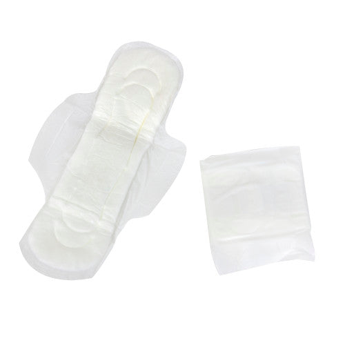 Hospeco® Maxithins® Long Maxi Pads w/ Wings, Super Absorbency, White, 12/Pack, 24 Packs/Case (HOSHS-1005/12)