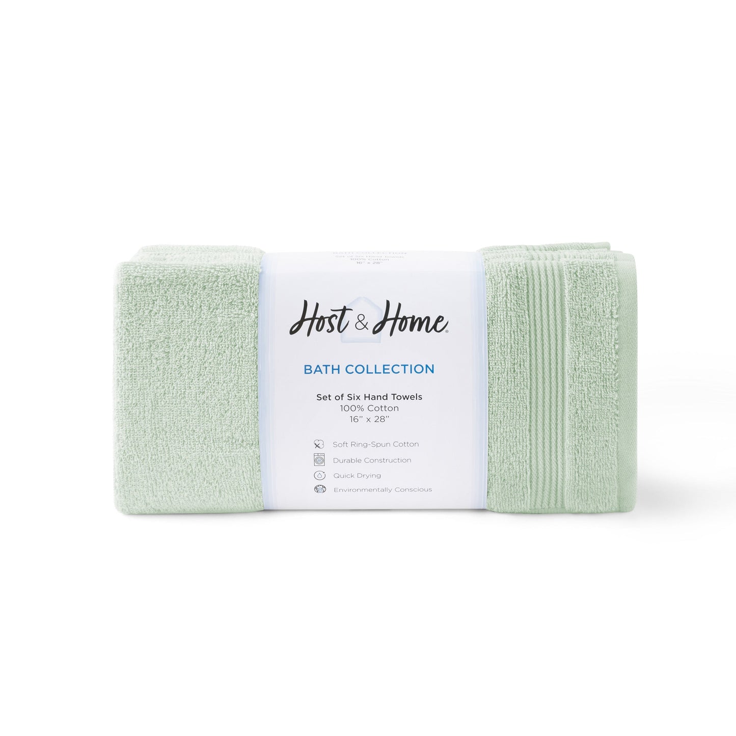 Arkwright Home® Host & Home Hand Towel 16x28 Green, Case of 60 (HHHT-1628-GR-CS)