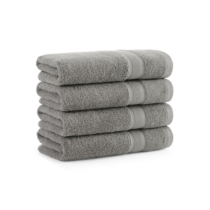 Aston & Arden Aegean Recycled Hand Towel 18x30 Dark Grey Solid (4/Pack) (P-HT-RO-1830-DG)