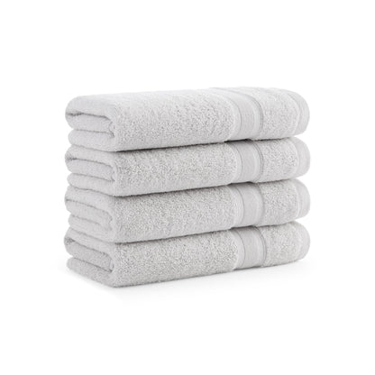 Aston & Arden Aegean Recycled Hand Towel 18x30 Light Gray Solid (4/Pack) (P-HT-RO-1830-LG)