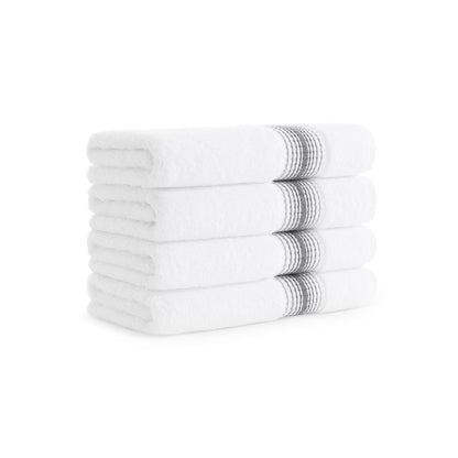 Aston & Arden Turkish Striped Hand Towel 18x32 Pewter (4/Pack) (PNP-HT-STT1832-54PTR)