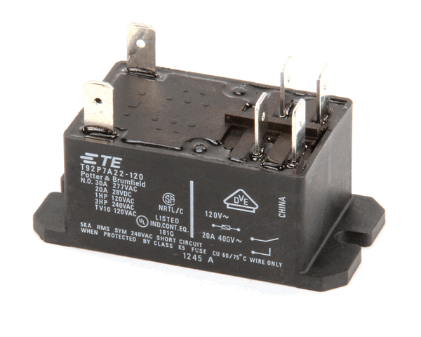 Hussmann HUS0459304 Relay-30Amp Dp/St N.O. 120V Co (HUS0459304)
